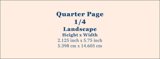 Quarter Page Ad Landscape - Summer 2026
