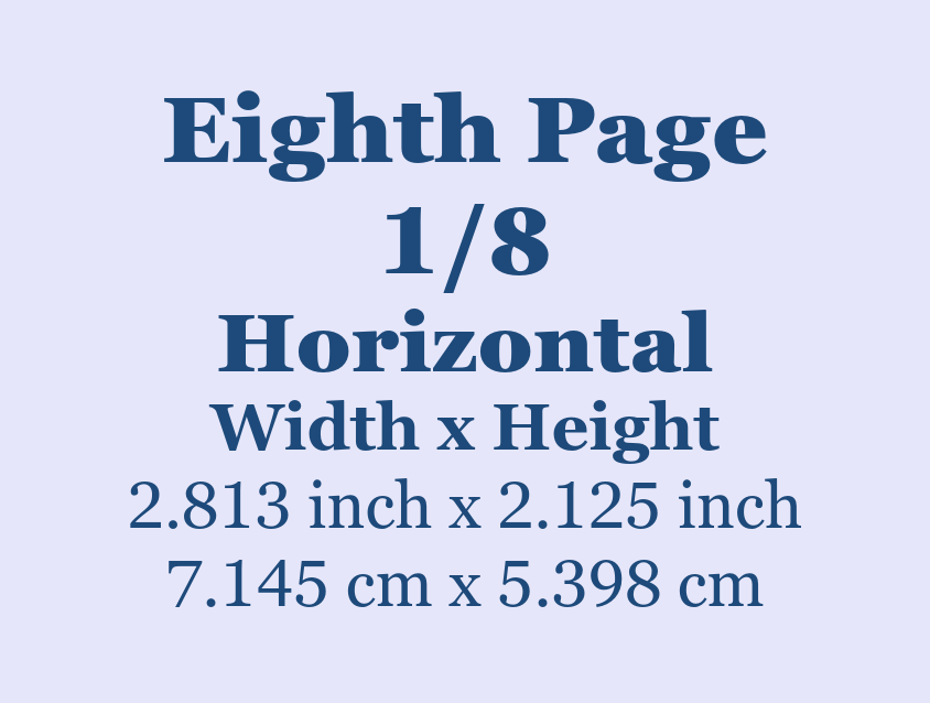 Eighth Page Ad Horizontal