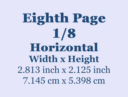 Eighth Page Ad Horizontal