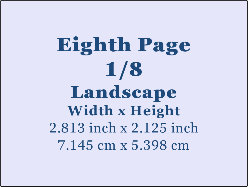 Eighth Page Ad Landscape - Fall 2026