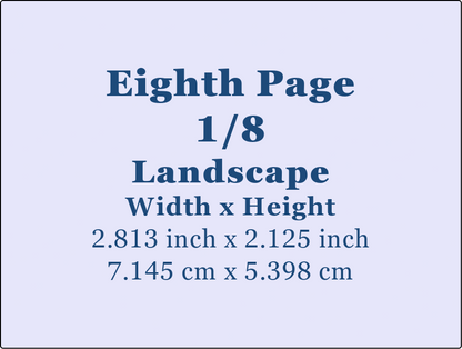 Eighth Page Ad Landscape - Fall 2026