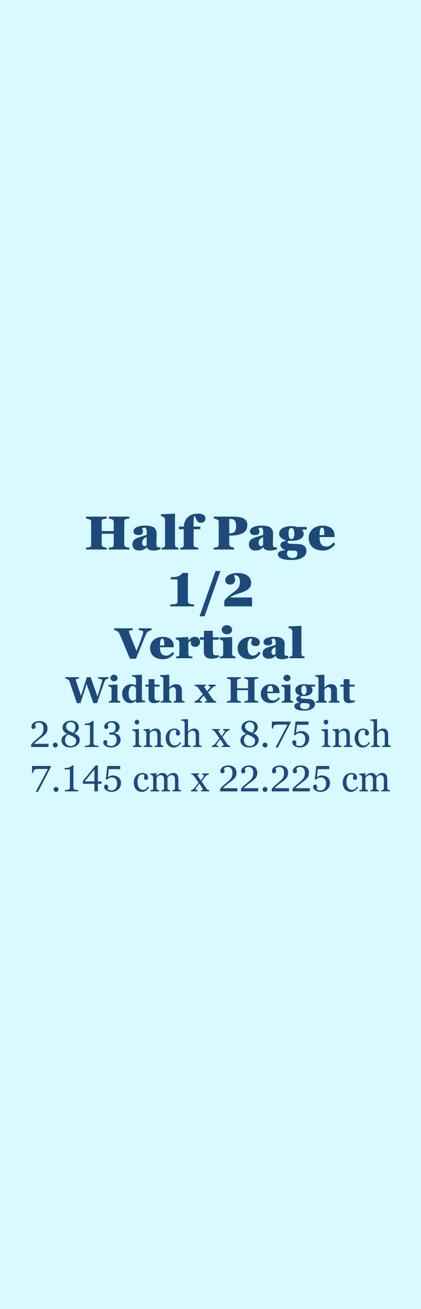 Half Page Ad Vertical
