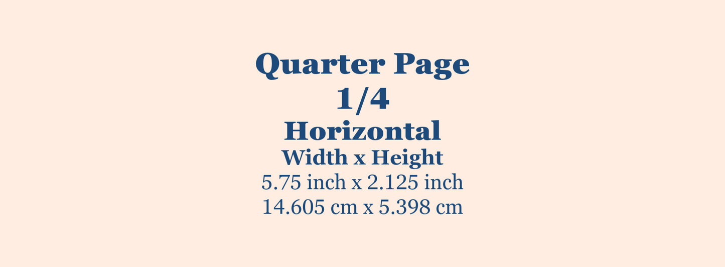 Quarter Page Ad Horizontal