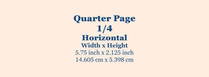 Quarter Page Ad Horizontal