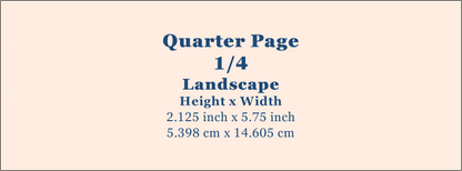 Quarter Page Ad Landscape - Fall 2026