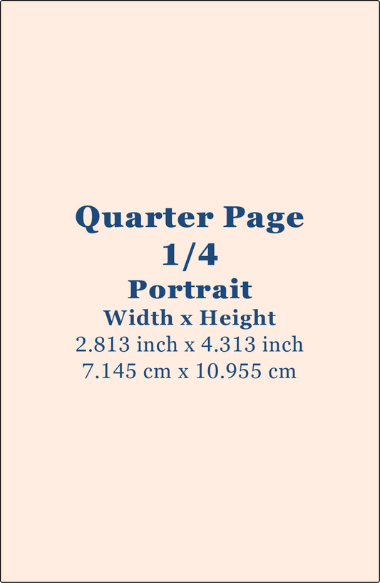 Quarter Page Ad Portrait - Summer 2026